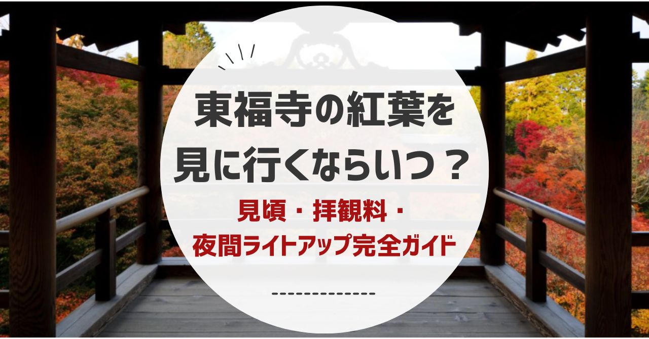 【2025年秋】東福寺の紅葉を見に行くならいつ？見頃・拝観料・夜間ライトアップ完全ガイド